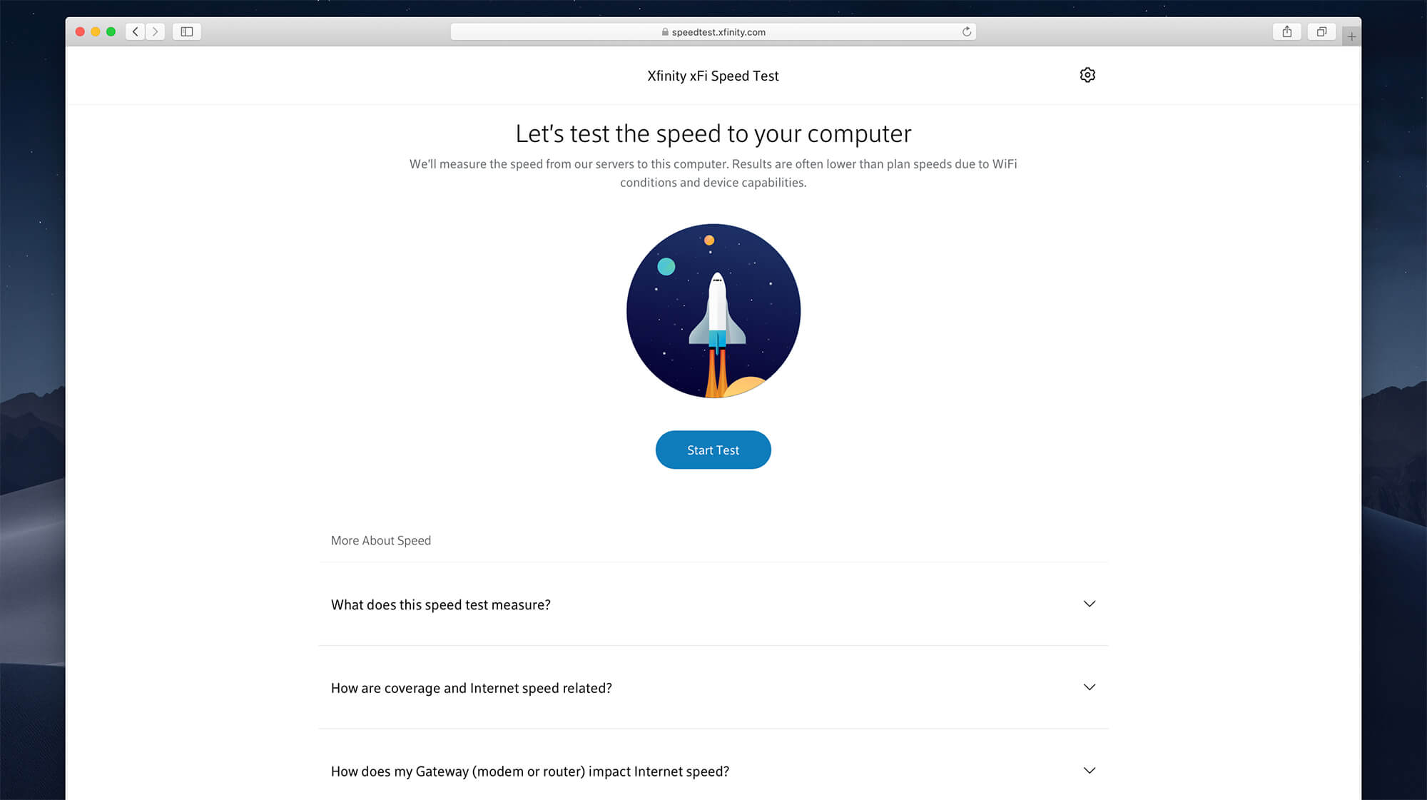 download speed test xfinity